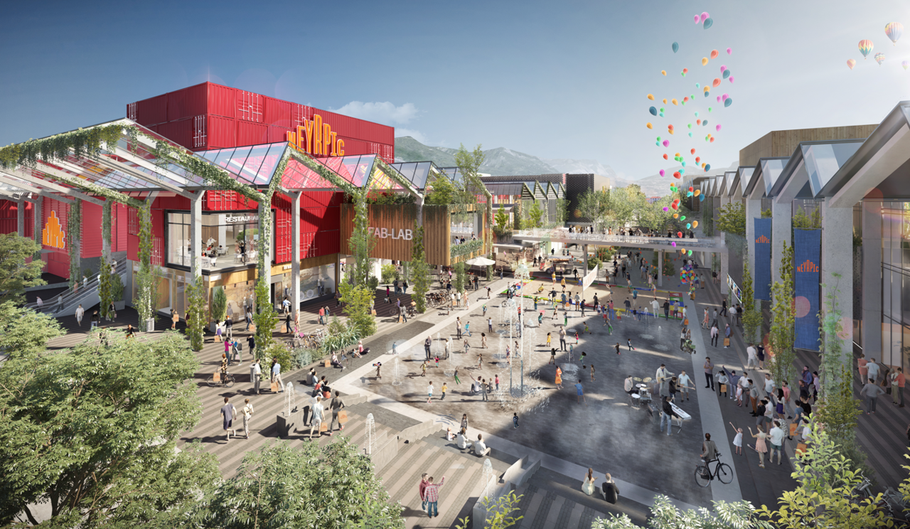 Le futur centre commercial Neyrpic doit accueillir une centaine de commerces et restaurants.