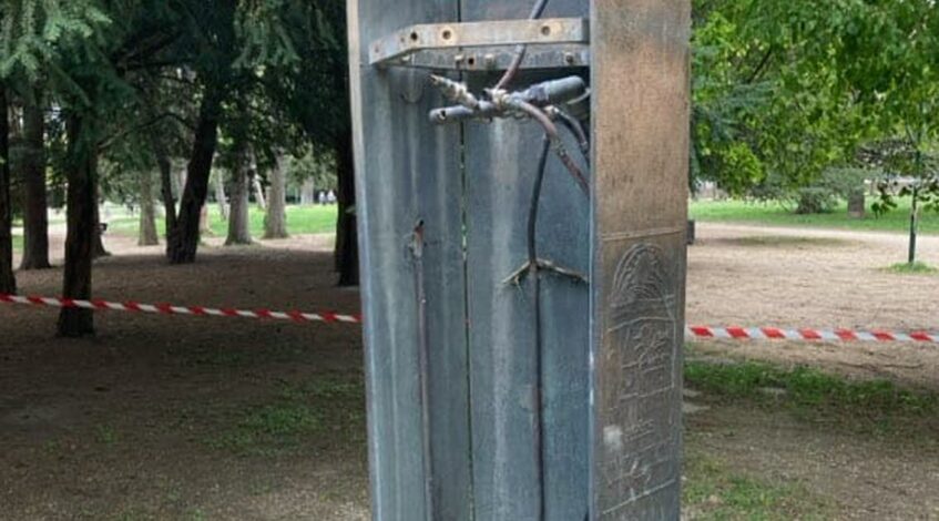 , Grenoble La fontaine mémorielle des enfants du Drac a été vandalisée