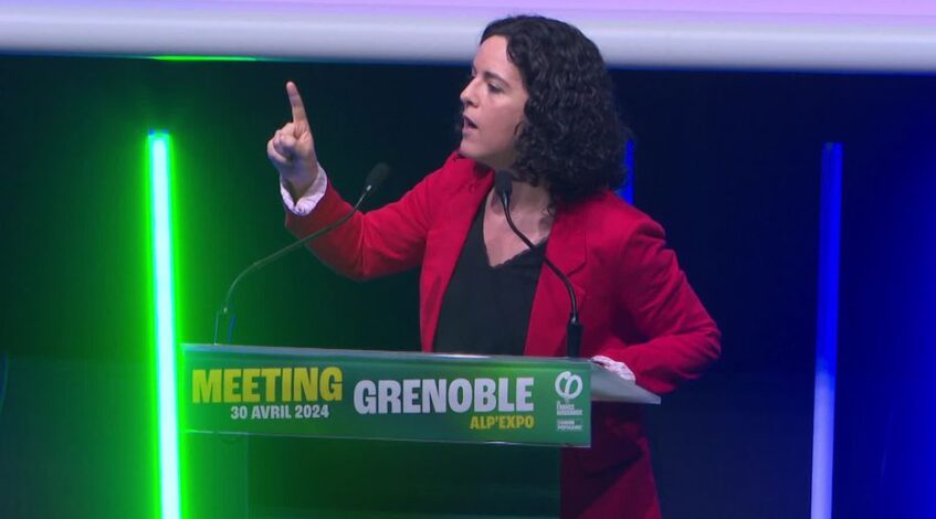 , Européennes 2024 : en meeting à Grenoble, Manon Aubry promet « une autre trajectoire de gauche »