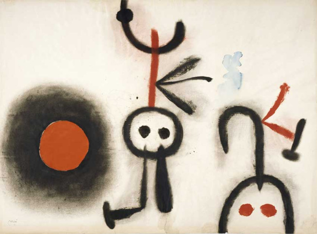 Joan Miró, Personnages devant le soleil, 1963 © Successió Miró / ADAGP, Paris 2024 © RMN-Grand Palais / image, Centre Pompidou, MNAM